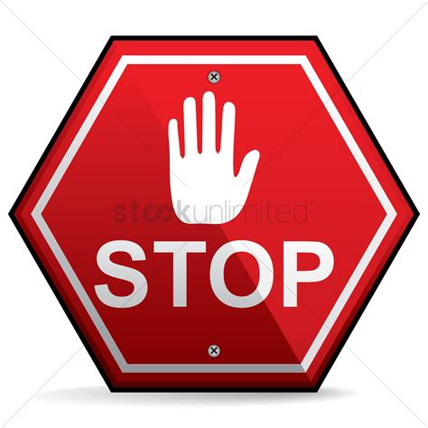 Stop Sign Board Vector Image 1287123 Stockunlimited