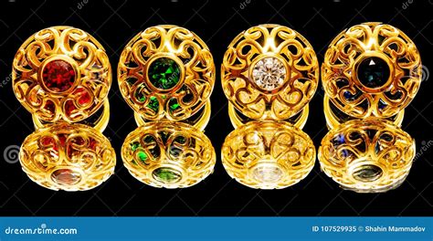 Beautiful Antique Oriental Turkish Gold Jewelry Women Ring Stock Image