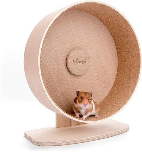Niteangel Wooden Hamster Exercise Wheel Silent Hamster