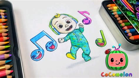 How To Draw Jj From Cocomelon Using Color Pencil Youtube