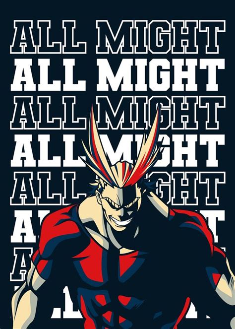 All Might Poster By Hidayah Creative Displate In 2021 All Might