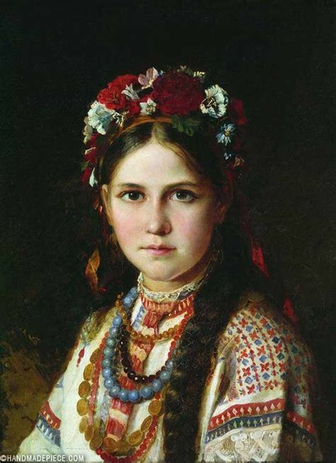 Ukrainian Dress Ukrainian Art Folklore Oil Portrait Portrait