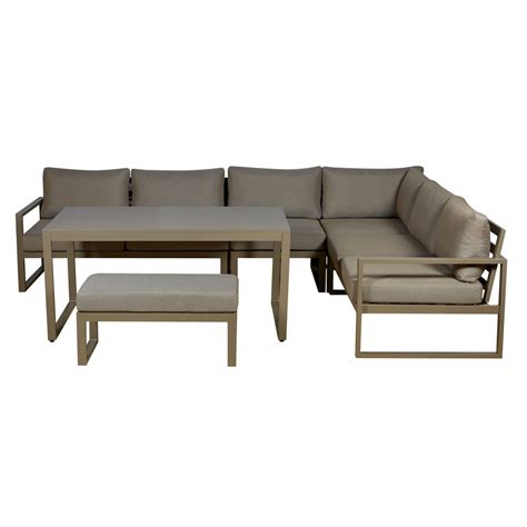Milan Corner Dining Sofa Set With Bench Siesta Outdoor Furniture