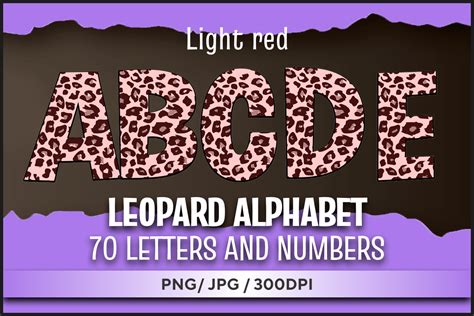 Light Red Leopard Alphabet Graphic By Fromporto · Creative Fabrica