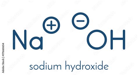 Sodium Hydroxide Lye Caustic Soda Chemical Structure Skeletal