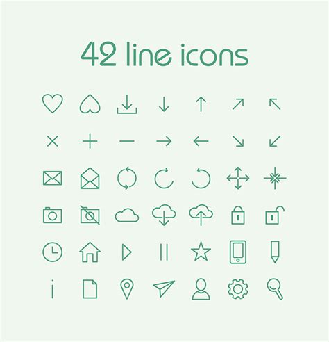 Line Icon Set On Behance