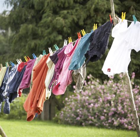 Wäsche Trockenen Vom Glück Im Wind Getrockneter Wäsche Welt