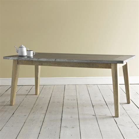 Dining metal table is crafted of metal with hand hammered table top and a stunningly shaped table base. Zinc top dining table / loaf.com | Zinc dining tables ...