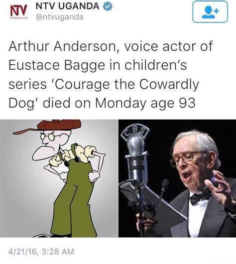 Arthur Anderson Voice Actor Of Eustace Bagge In Childrens Series