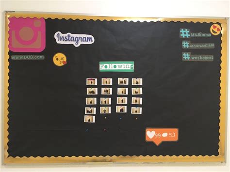 Instagram Bulletin Board Instagram Bulletin Board Classroom Setup