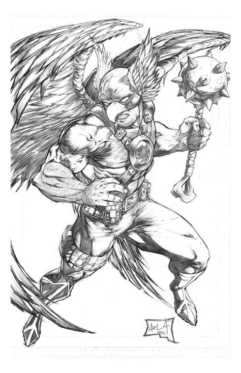 Hawkman Pencils By Hanzozuken On Deviantart Hawkman Dc Comics