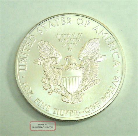 2011 American Silver Eagle Gem Bu One Dollar One Troy Oz 999 Fine