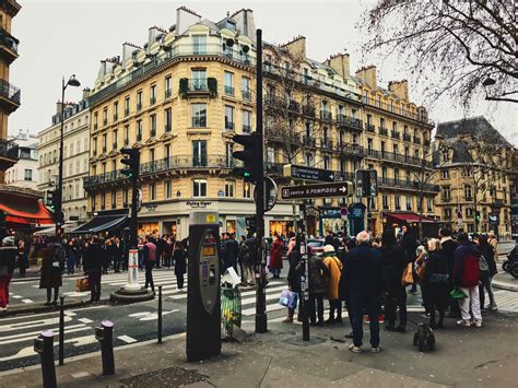 Busy Parisian Street Paris Photography Street Street View