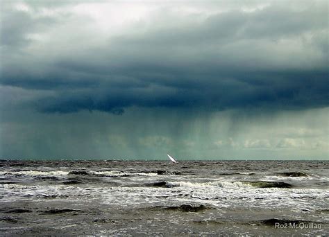 Rain Clouds Over The Sea By Roz Mcquillan Redbubble