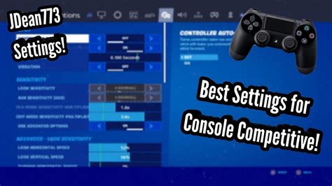 New Best Console Fortnite Settings Jdean773 Settings Youtube