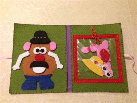 Felt Mr And Mrs Potato Head Quiet Book Page Play Mat And Accessories