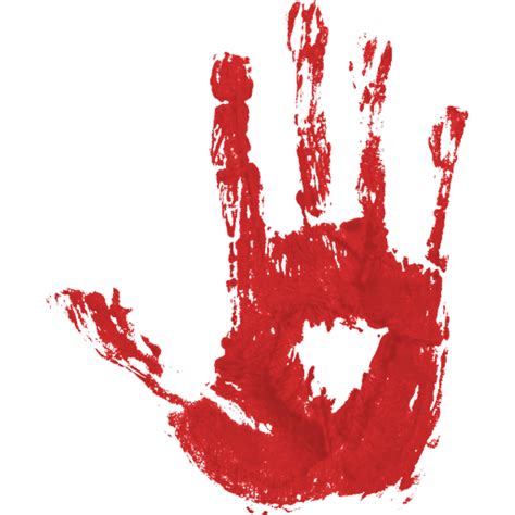 Bloody Hand Print Png Free Logo Image