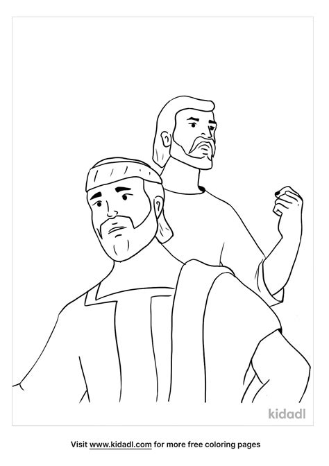 Free Paul And Barnabas Coloring Page Coloring Page Printables Kidadl