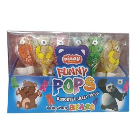 Assorted Gummy Candy Jelly Pops Packaging Size 36 Piece