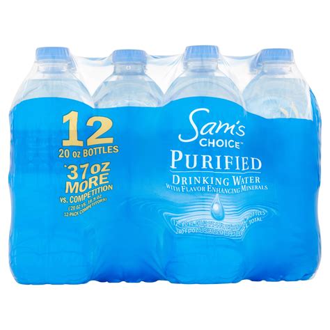 Sams Choice Purified Drinking Water 20 Fl Oz 12 Count