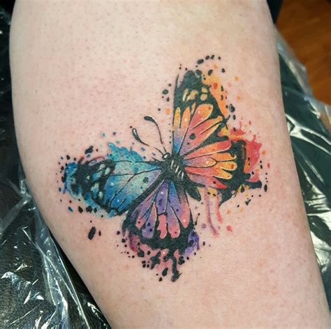 Watercolor Butterfly Done Today I Love How The Tattoo Artist Blended