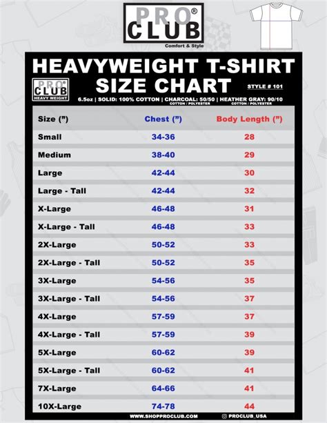 Pro Club Sweatpants Size Chart