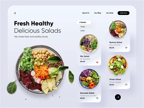 Salad Landing Page Ux Ui Design By Ghulam Rasool 🚀 For Cuberto On Dribbble