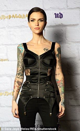 Ruby Rose Ravishes At Basquiat Makeup Line Launch In La Daily Mail Online