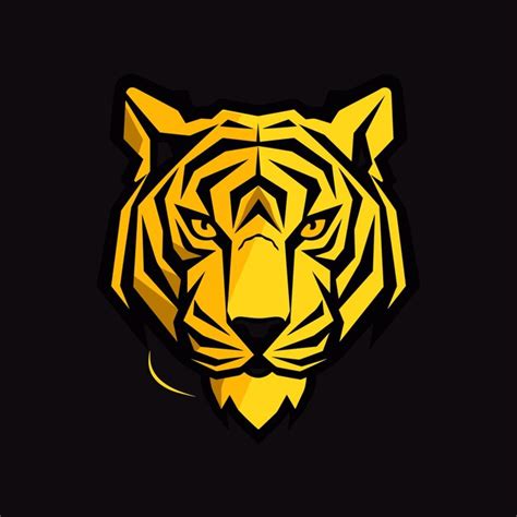 Premium Vector Yellow Tiger Logo