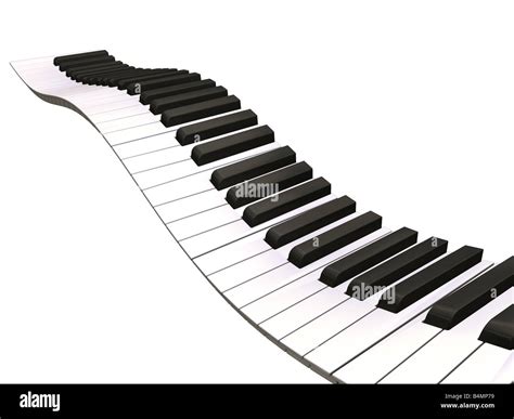 3d Render Of Wavy Piano Keys Stock Photo Alamy