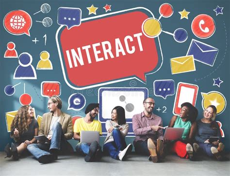Connect Interact Communication Social Media Concept Stock Photo Image