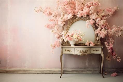 Premium Ai Image Pink Wallpaper For A Bedroom
