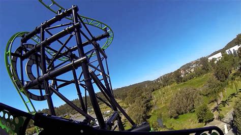 Looking for statistics on the fastest, tallest or longest roller coasters? Green Lantern ride at Movie World Gold Coast - YouTube