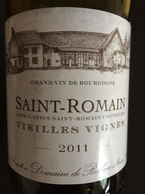 2010 Domaine De Bellene Saint Romain Vieilles Vignes France Burgundy