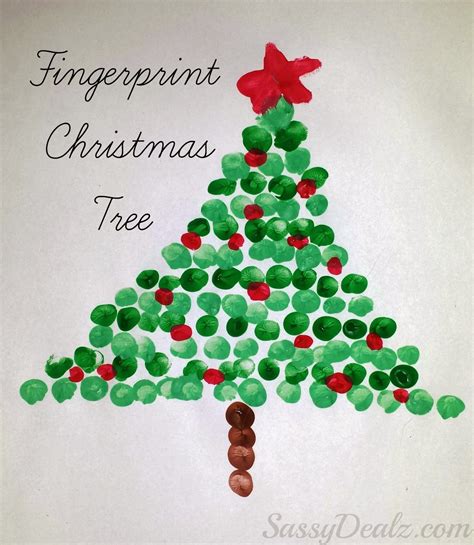 Fingerprint Christmas Tree Craft For Kids Christmas Crafts Preschool