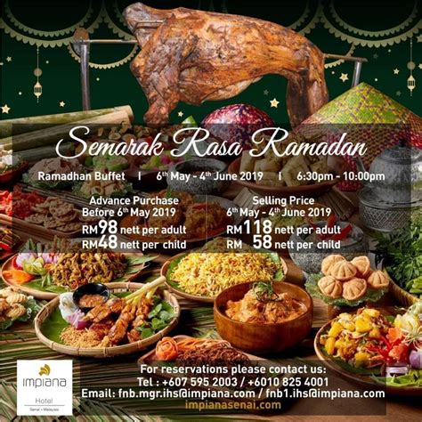 Pakej Buffet Ramadhan 2019 Hotel And Restoran Di Johor Bahru