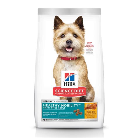Specially made with our smallest kibble. Hill's Science Diet Healthy Mobility Small Bites Adult Dog ...