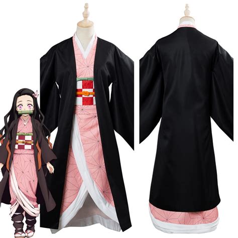 Blade Of Demon Destruction Kamado Nezuko Cosplay Costume Kimono Outfit