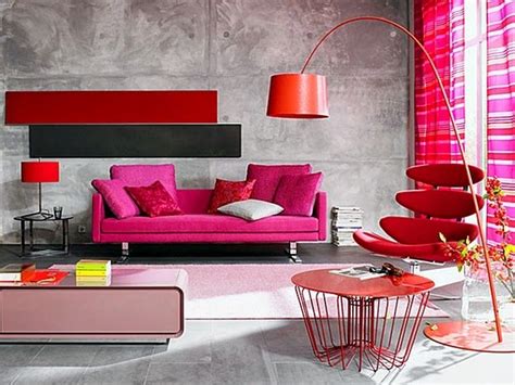 Elite Decor 2015 Decorating Ideas With Red Color Grey And Pink Living