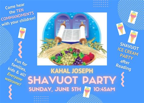 Shavuot Holiday At Kj Kahal Joseph Congregation La Modern Orthodox