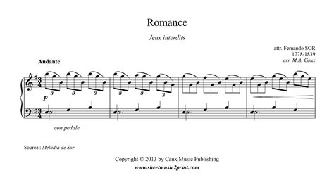 La partition « romance, jeux interdits ». Partition piano jeux interdits pdf
