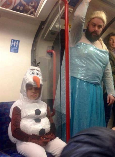 Frozen Fan Convinces Dad To Dress Up Like Princess Elsa For Sing Along