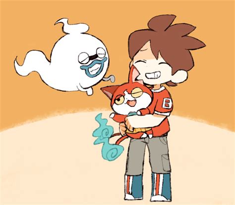 Jibanyan Whisper And Amano Keita Youkai Watch Drawn By Kuri Shibimame Danbooru