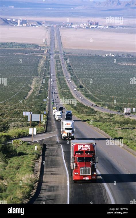 Usa United States Of America California Highway 95 Border To Nevada