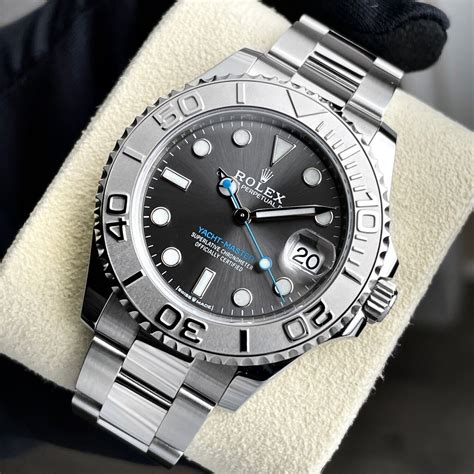 Rolex Yacht Master 37mm Swiss Automatic Watch Platinum Bezel Rhodium
