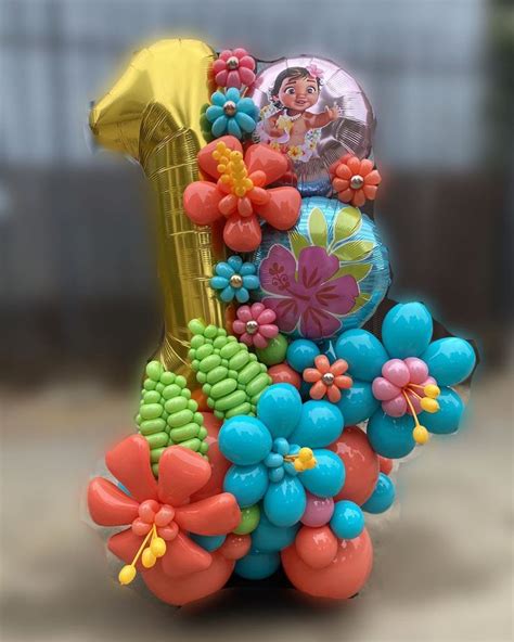 Moana Balloon Bouquet Balloon Bouquet Delivery Happy First Birthday