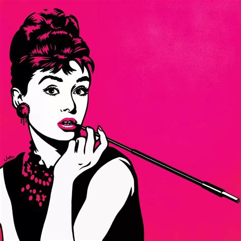 Audrey Hepburn Pink Art Print By James Lee Icanvas