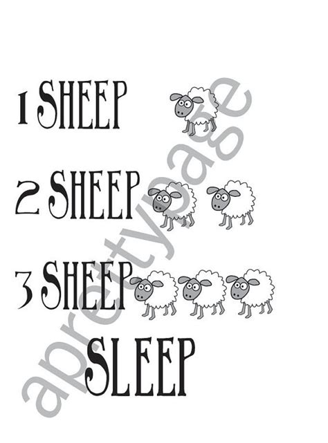 Nursery Print Counting Sheep To Sleep By Aprettypage On Etsy 1500