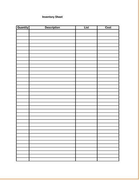Inventory Control Template With Count Sheet 1 —