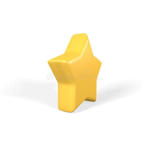 3d Golden Star Holiday Design Element Realistic 3d Yellow Star Stock